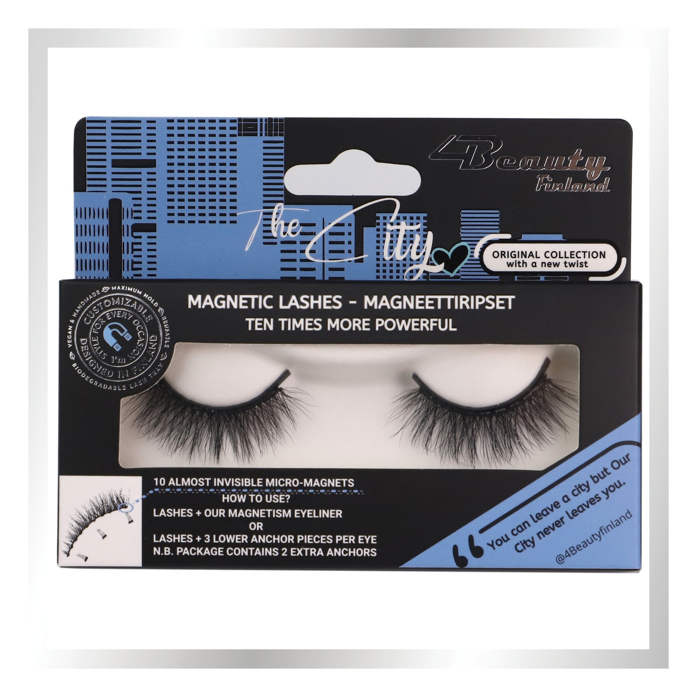 Magneettiripset 4Beauty Finland Magnetic Lashes The City Helsinki