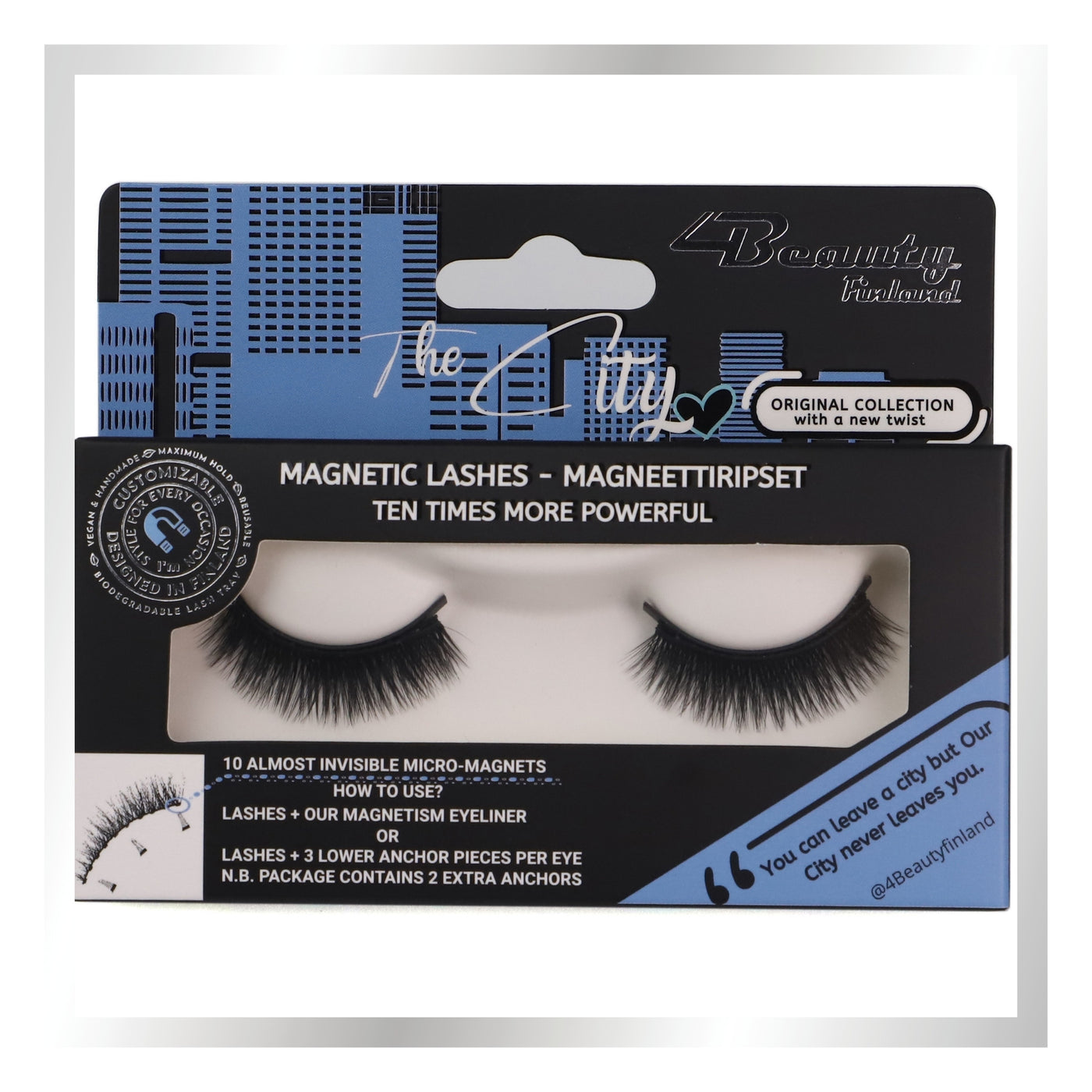 Magneettiripset 4Beauty Finland Magnetic Lashes The City Nizza